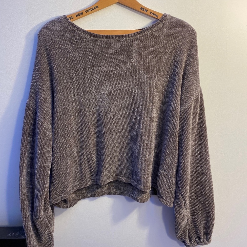 brown american eagle sweater